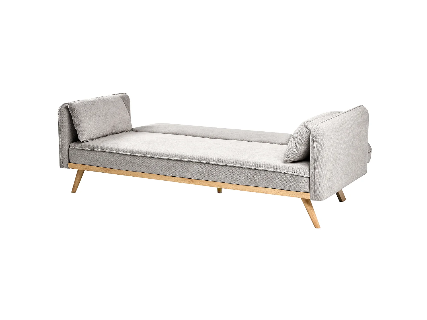 Canapé convertible clic-clac 3 places en coton gris ASAA
