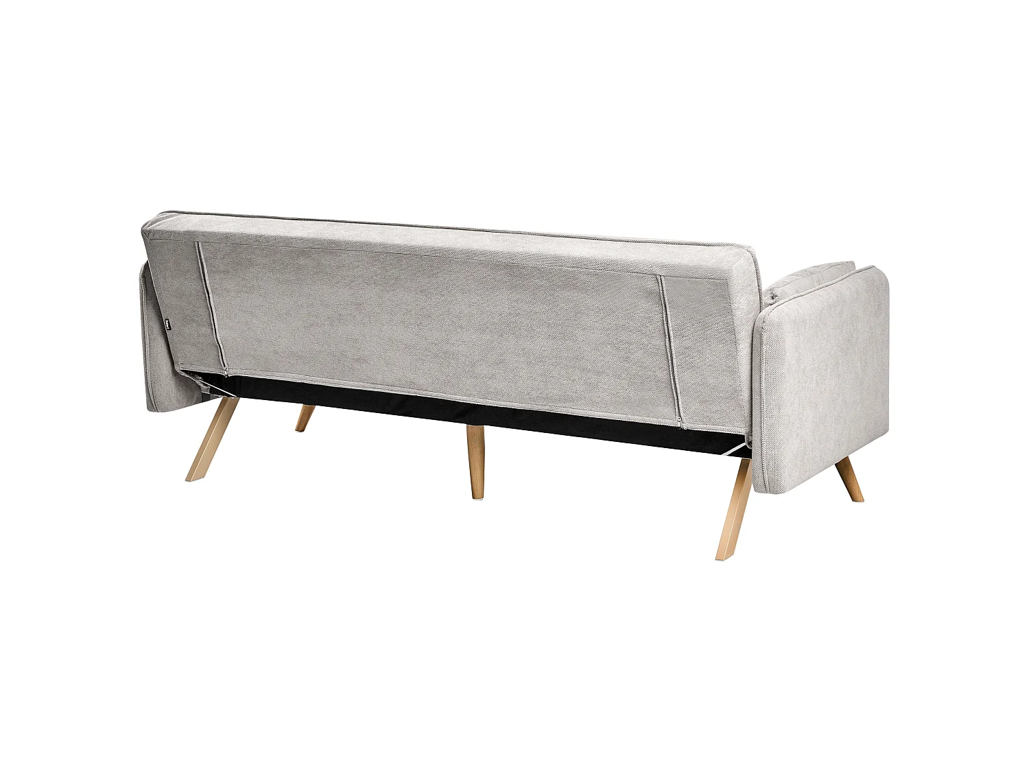 Canapé convertible clic-clac 3 places en coton gris ASAA