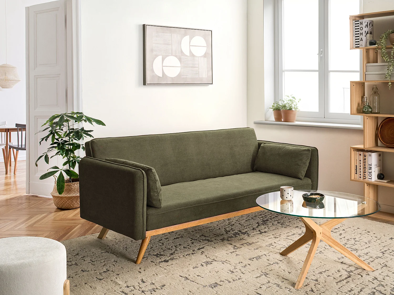 Canapé-lit ASAA Tissu Vert