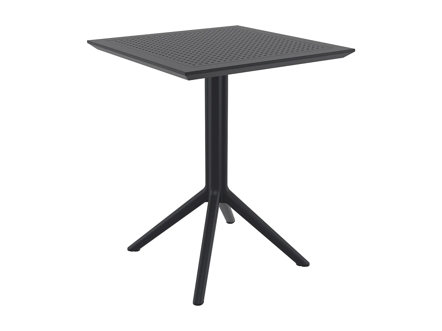 Table pliante résistante compacte noire 60 x 60 x 74 cm 10_0002953