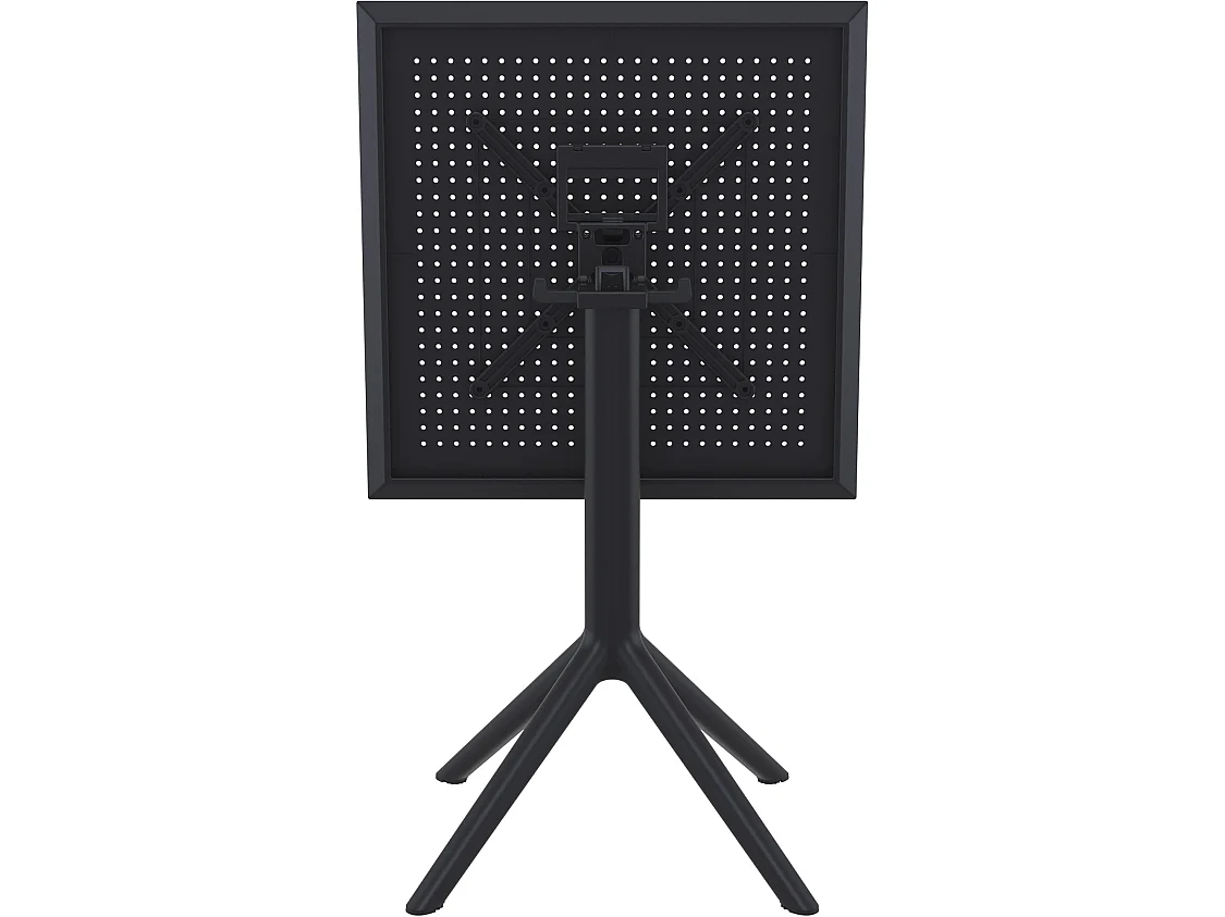 Table pliante résistante compacte noire 60 x 60 x 74 cm 10_0002953