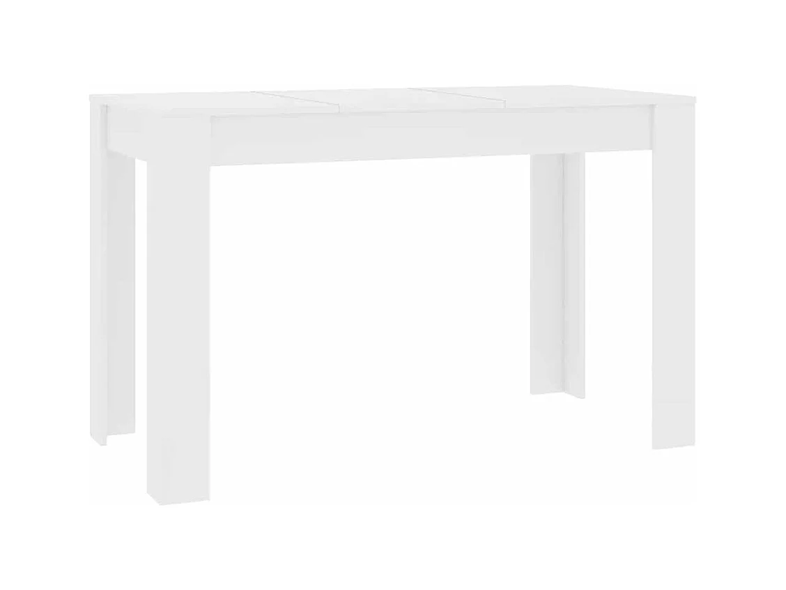 Table de salle à bois blanche 120 x 60 x 76 cm DEC036760