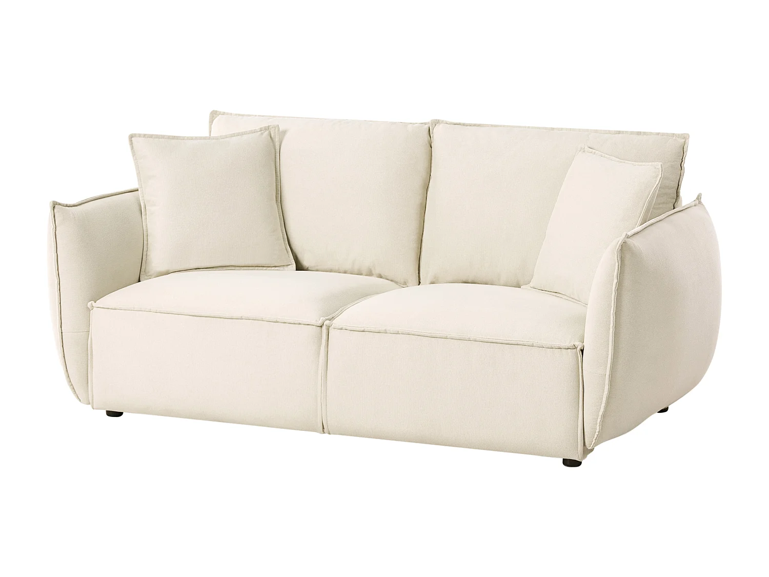 Canapé 3 places KUNES Tissu Beige clair