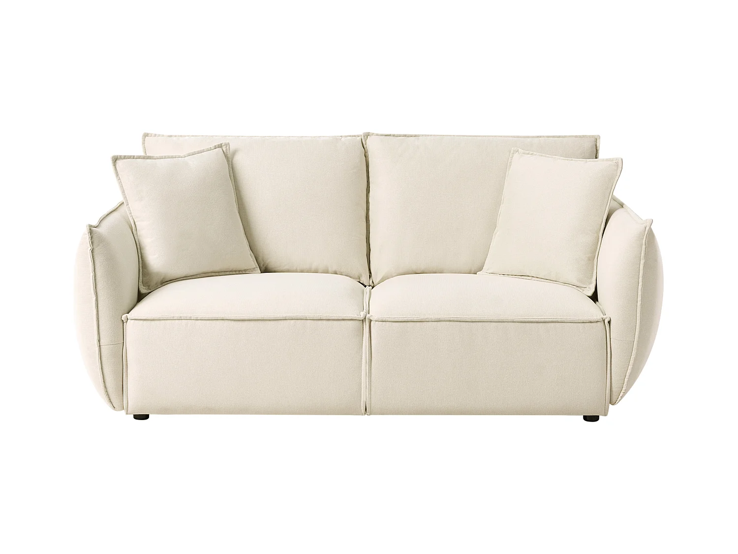 Canapé 3 places KUNES Tissu Beige clair