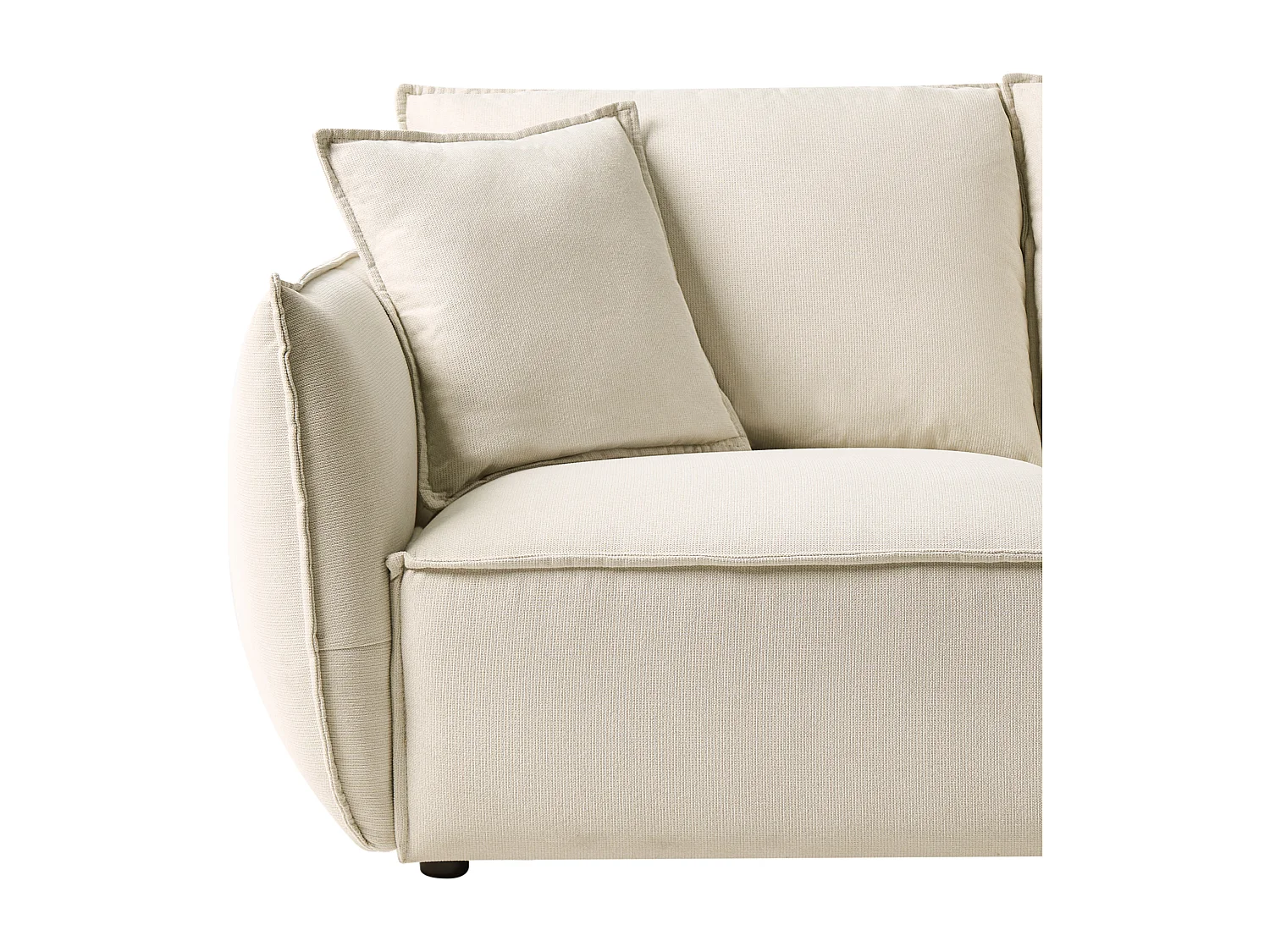 Canapé 3 places KUNES Tissu Beige clair