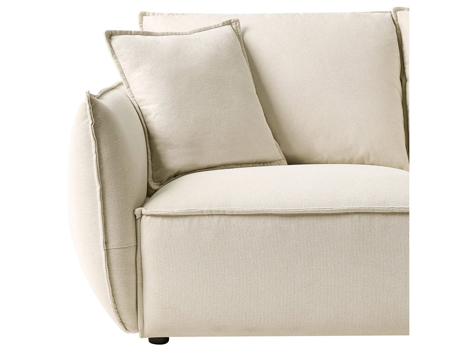 Sofa 3 Seater KUNES Fabric Light Beige