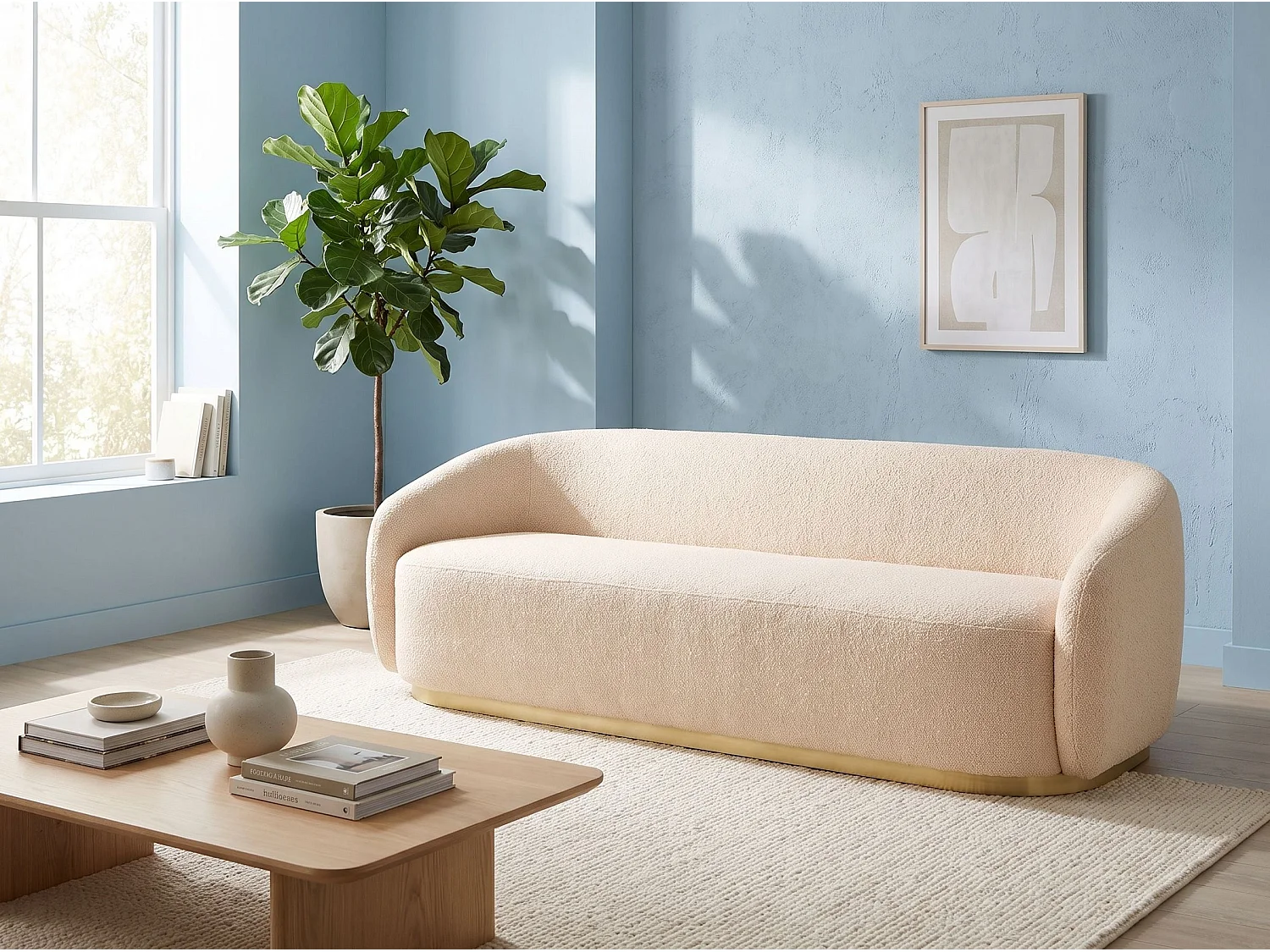 Sofa 2 Seater SIPO Boucle Beige