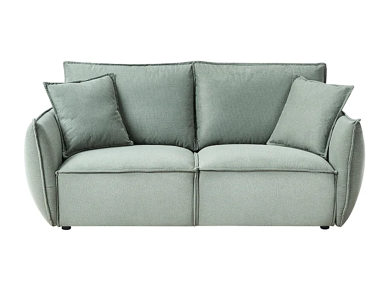 Canapé 3 places KUNES Tissu Vert clair