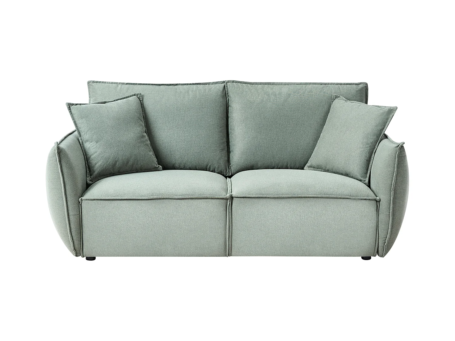 Canapé 3 places KUNES Tissu Vert clair