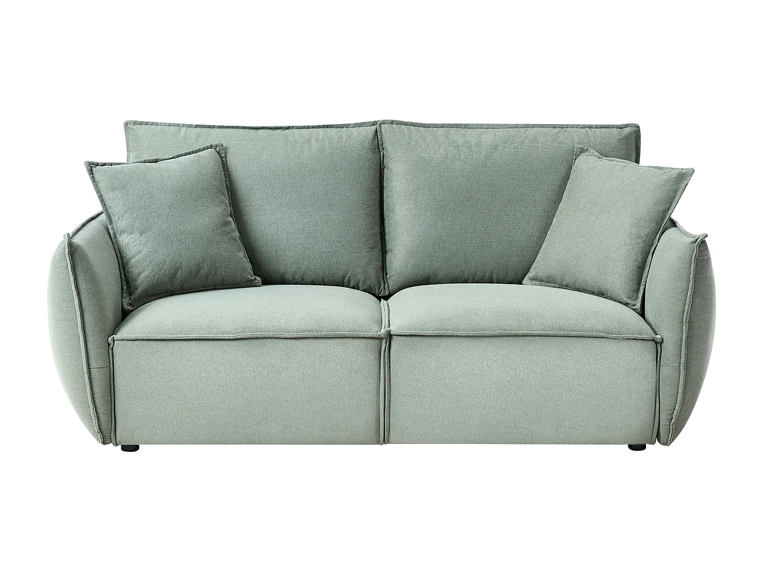 Canapé 3 places KUNES Tissu Vert clair