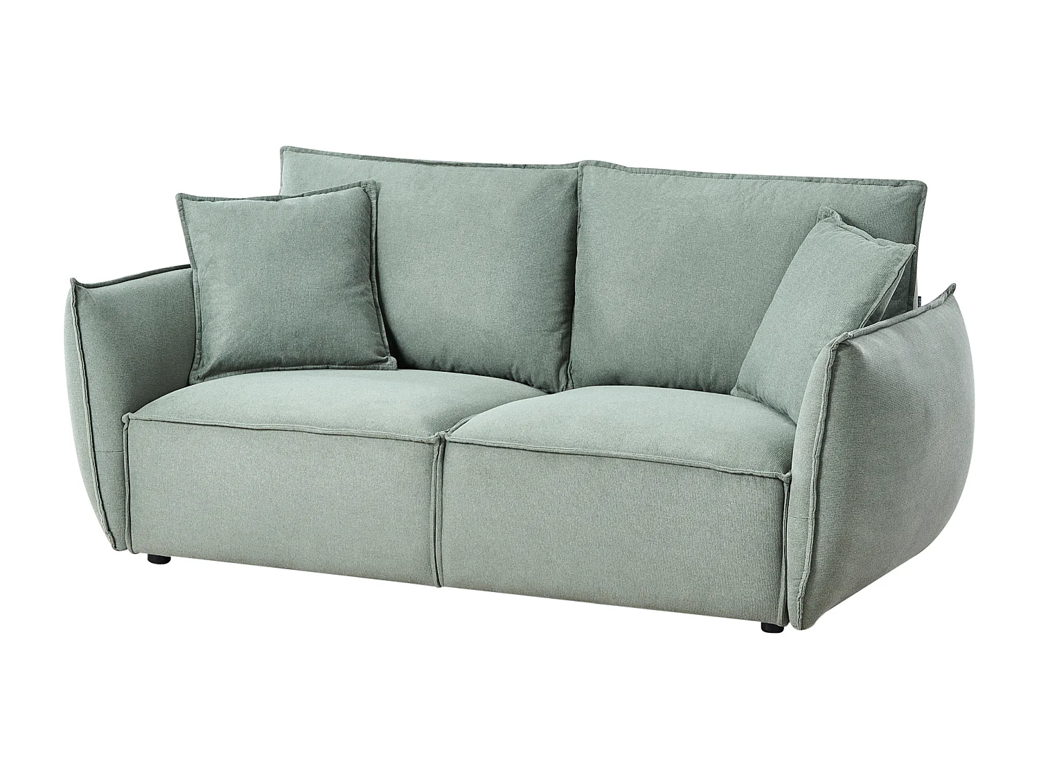 Canapé 3 places KUNES Tissu Vert clair