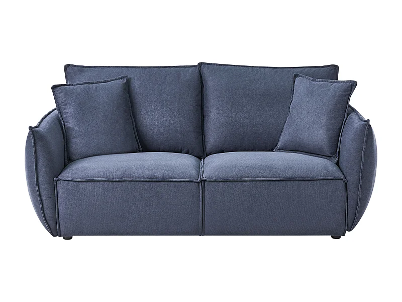 Canapé 3 places KUNES Tissu Bleu foncé