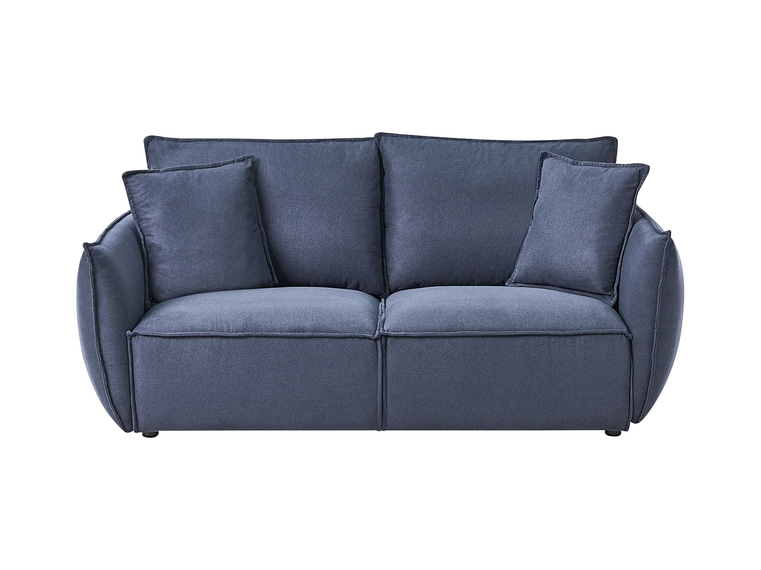 Canapé 3 places KUNES Tissu Bleu foncé