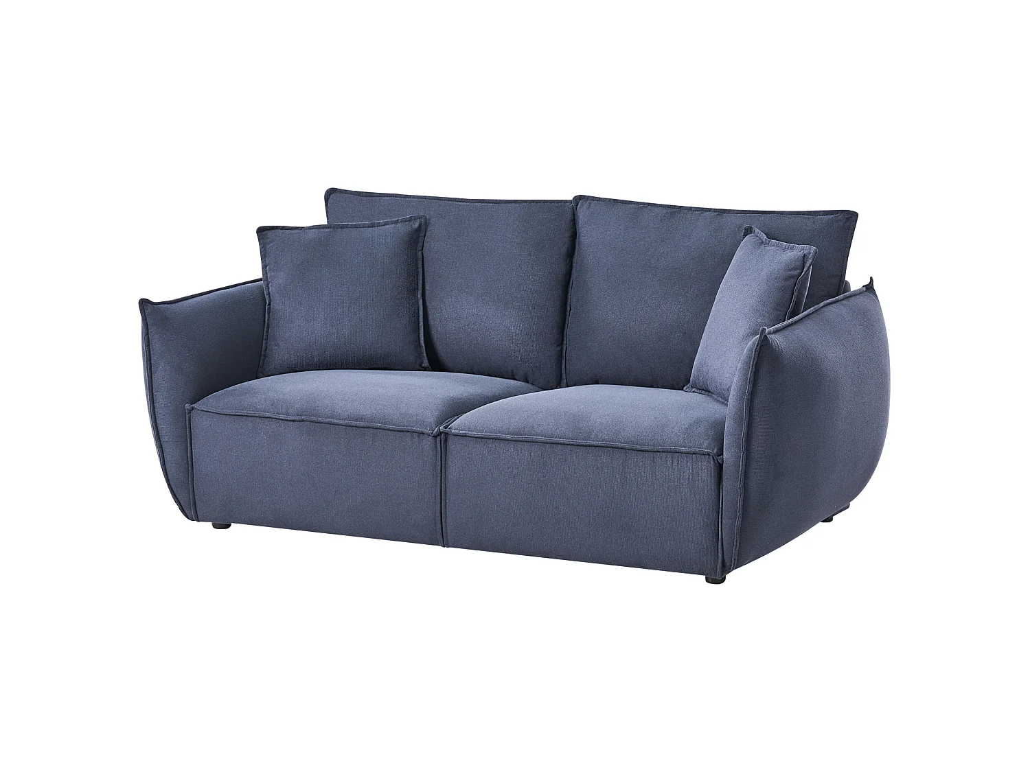 Canapé 3 places KUNES Tissu Bleu foncé