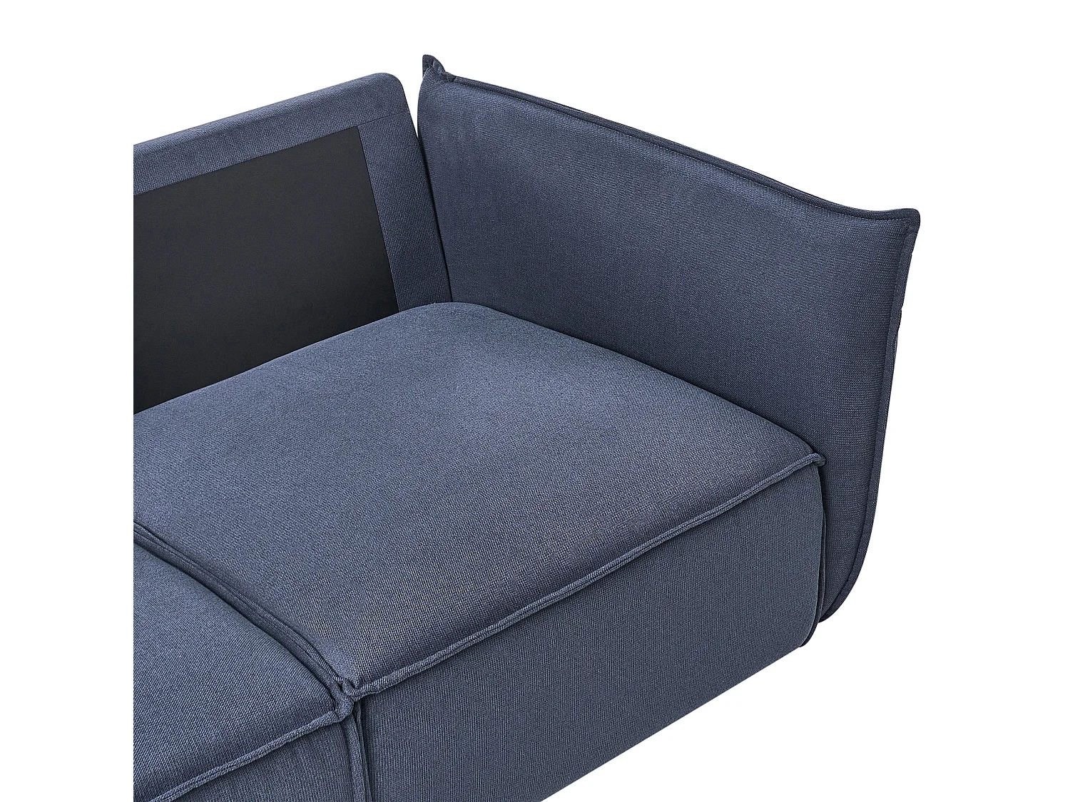 Canapé 3 places KUNES Tissu Bleu foncé