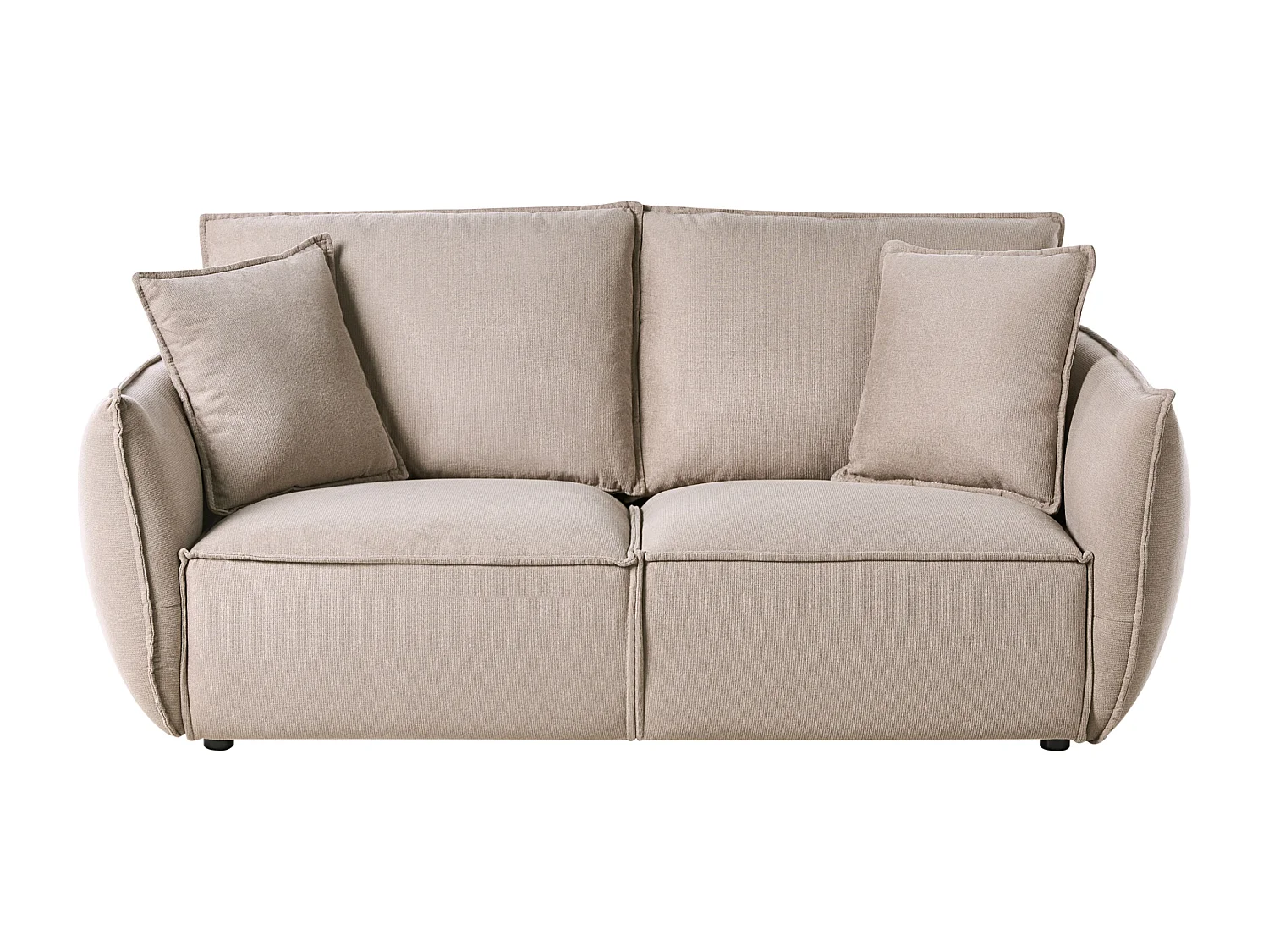 Canapé 3 places KUNES Tissu Taupe