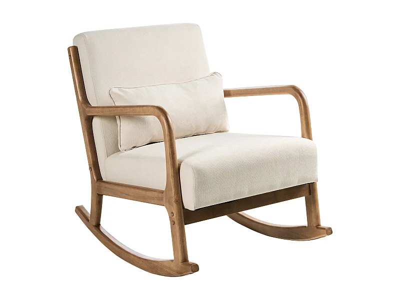 Fauteuil à bascule SKOVDE Tissu Beige clair