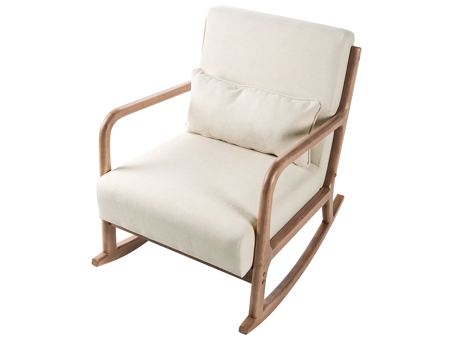 Rocking Chair SKOVDE Fabric Light Beige