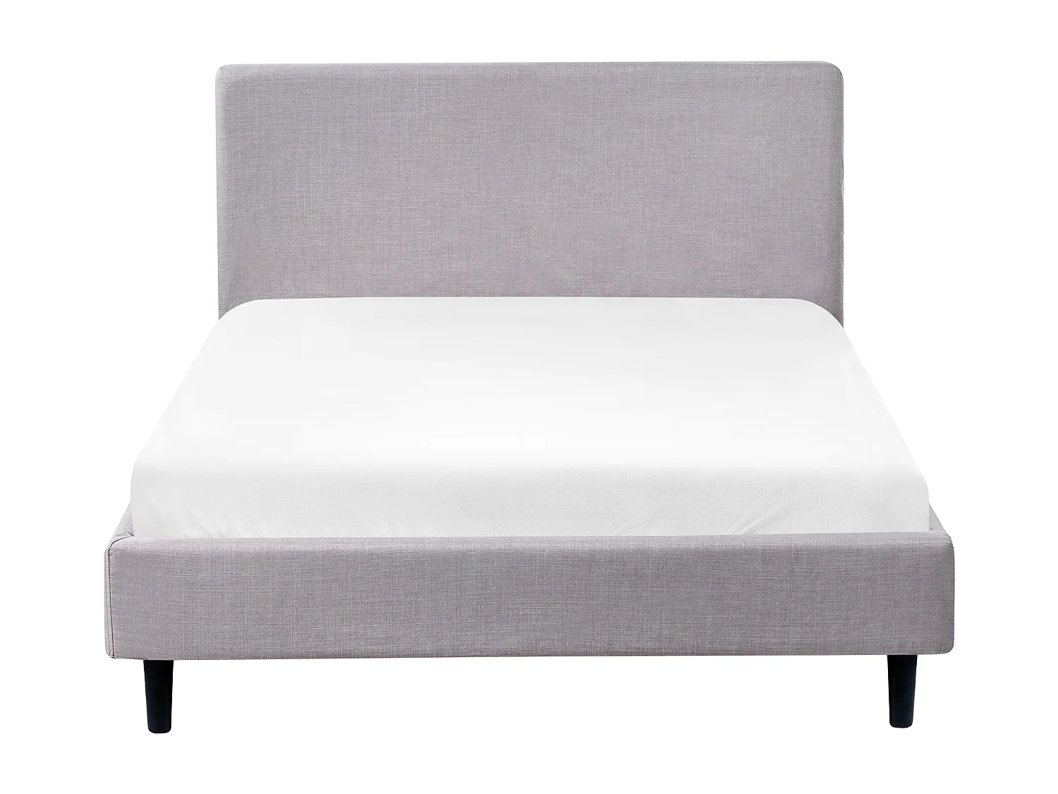 Lit avec sommier Tissu FITOU 120 x 200 cm Gris clair