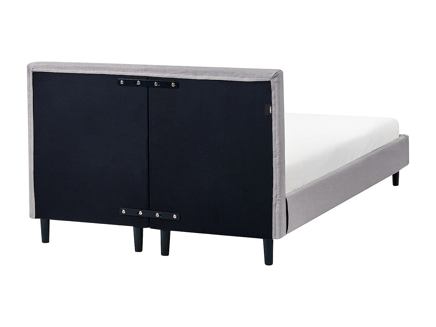 Lit avec sommier Tissu FITOU 120 x 200 cm Gris clair