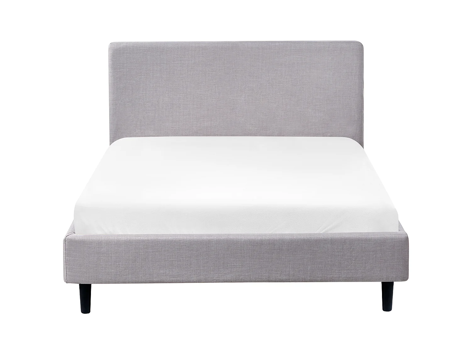 Lit avec sommier Tissu FITOU 120 x 200 cm Gris clair