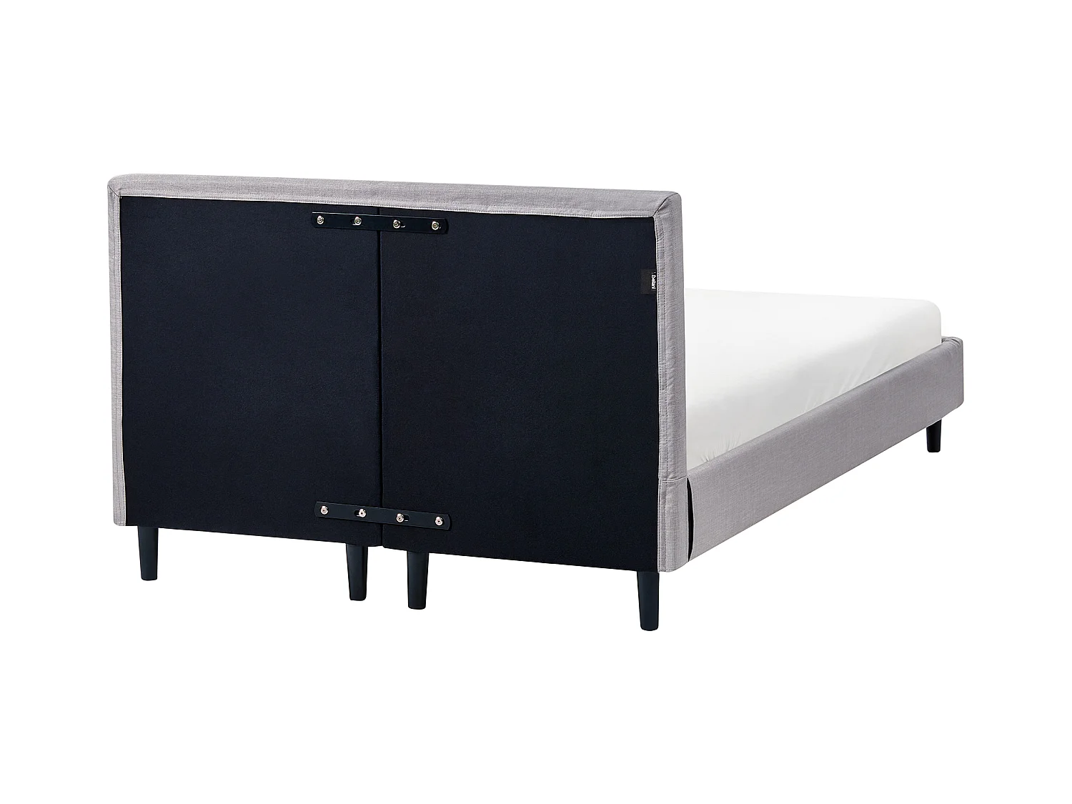 Lit avec sommier Tissu FITOU 120 x 200 cm Gris clair