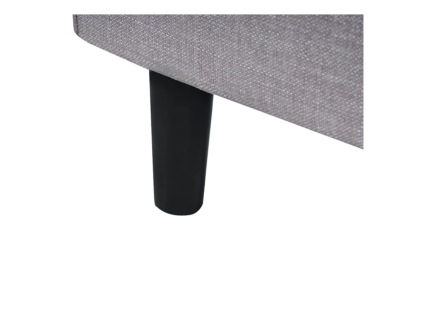 Lit avec sommier Tissu FITOU 120 x 200 cm Gris clair