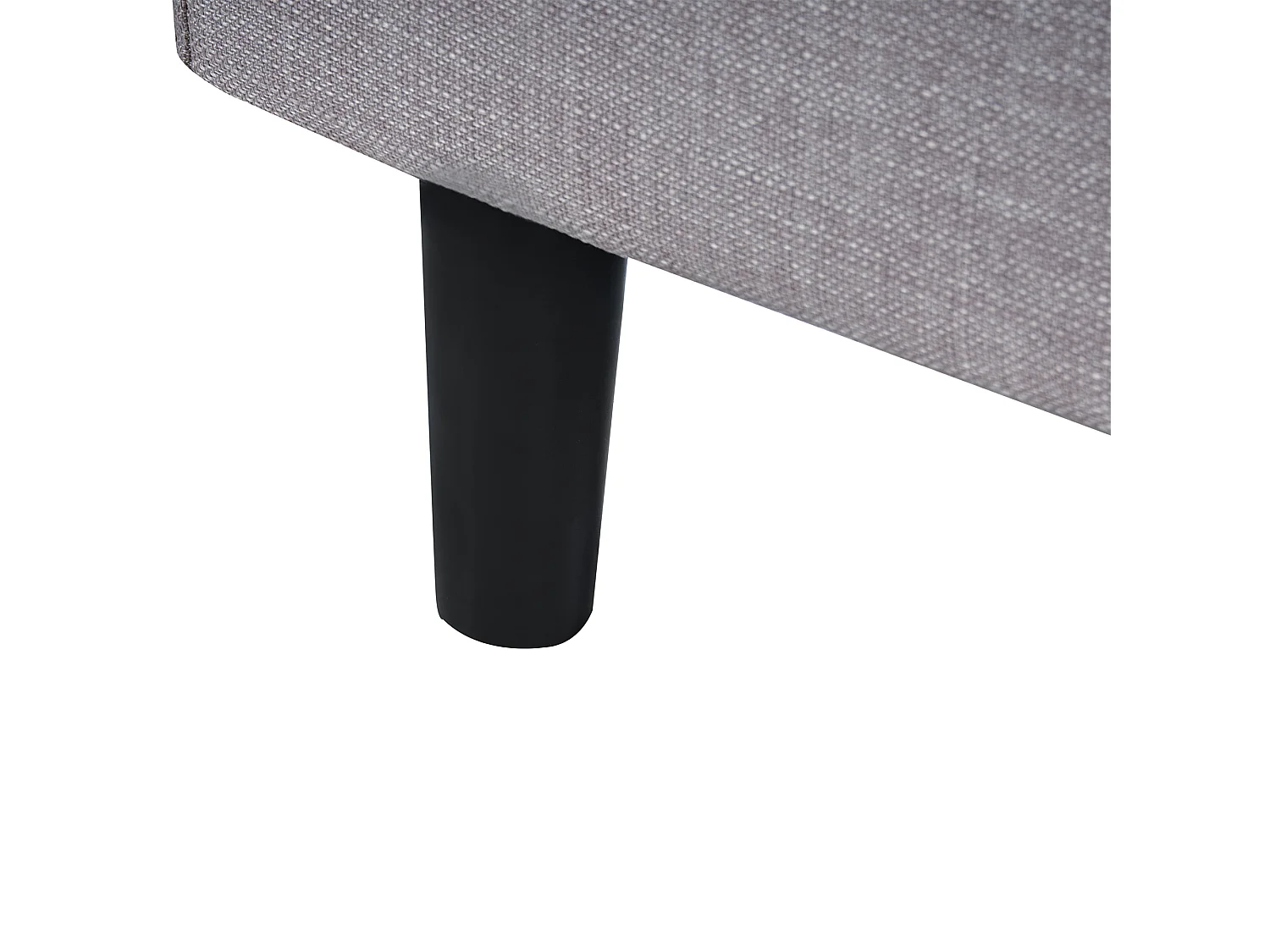 Lit avec sommier Tissu FITOU 120 x 200 cm Gris clair