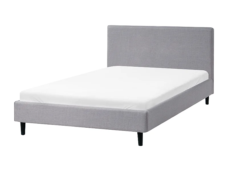 Lit avec sommier Tissu FITOU 120 x 200 cm Gris clair