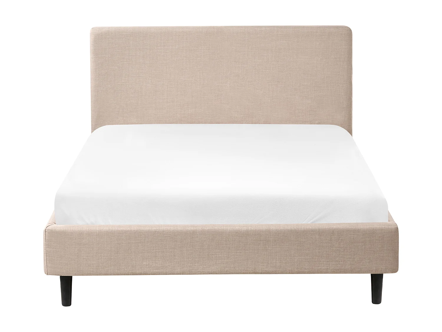 Lit avec sommier Tissu FITOU 120 x 200 cm Beige