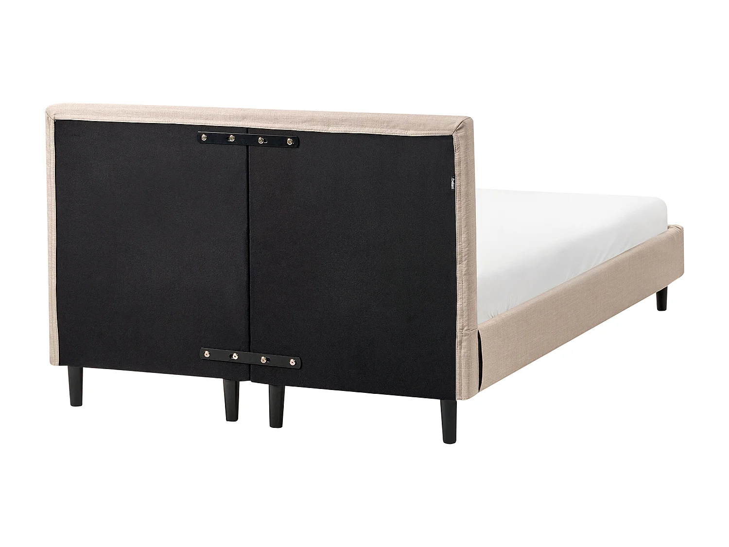 Lit avec sommier Tissu FITOU 120 x 200 cm Beige