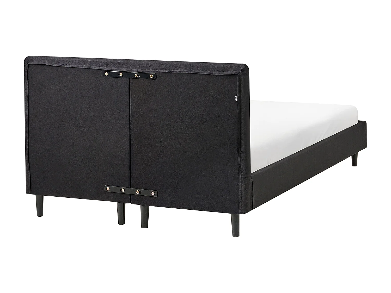 Lit avec sommier Tissu FITOU 120 x 200 cm Noir