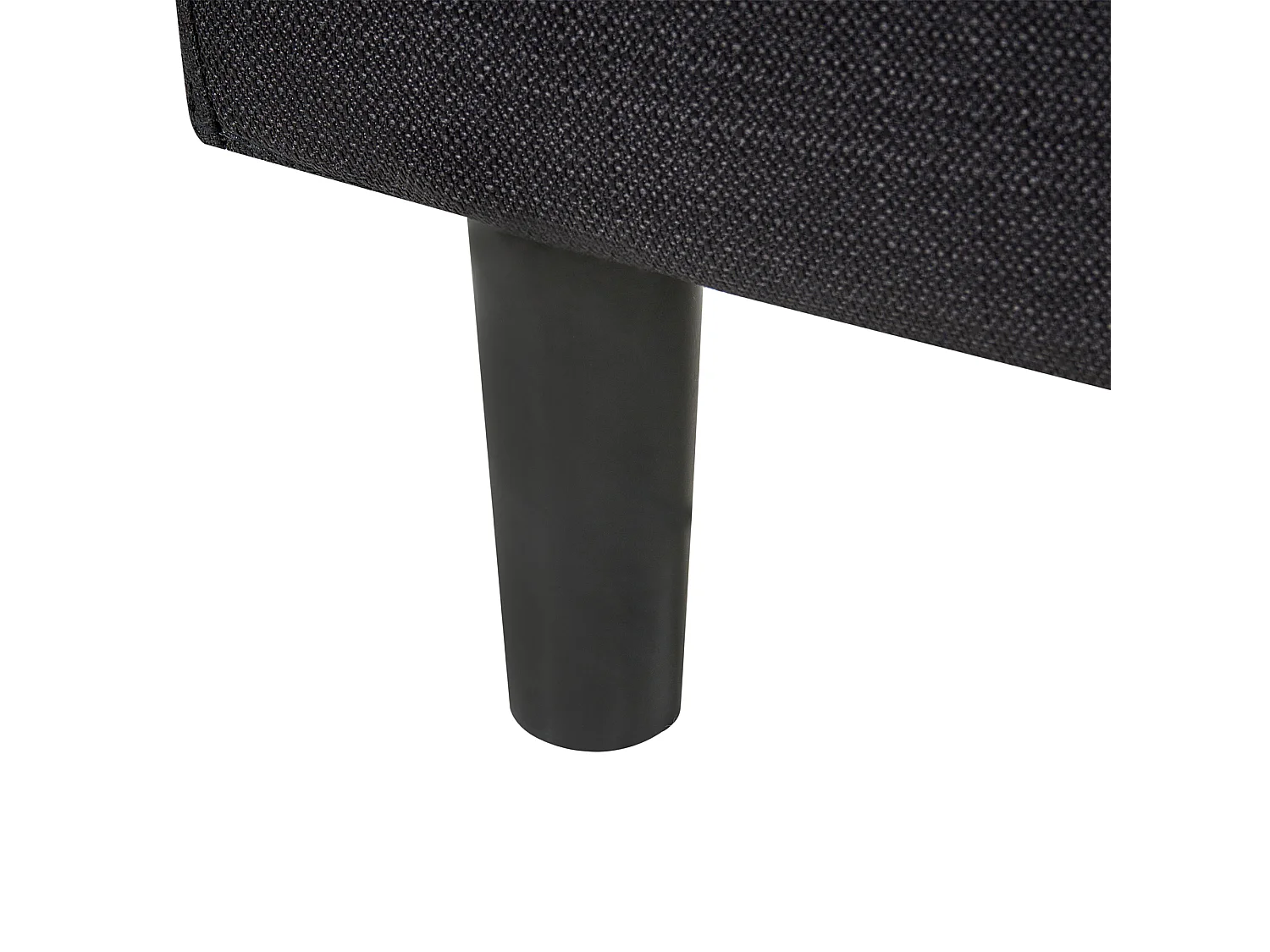 Lit avec sommier Tissu FITOU 120 x 200 cm Noir