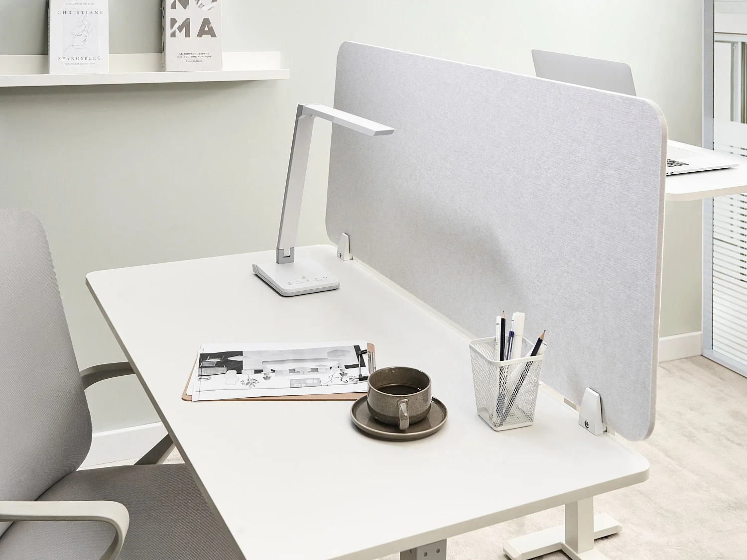 Cloison amovible de bureau SPLIT Blanc cassé