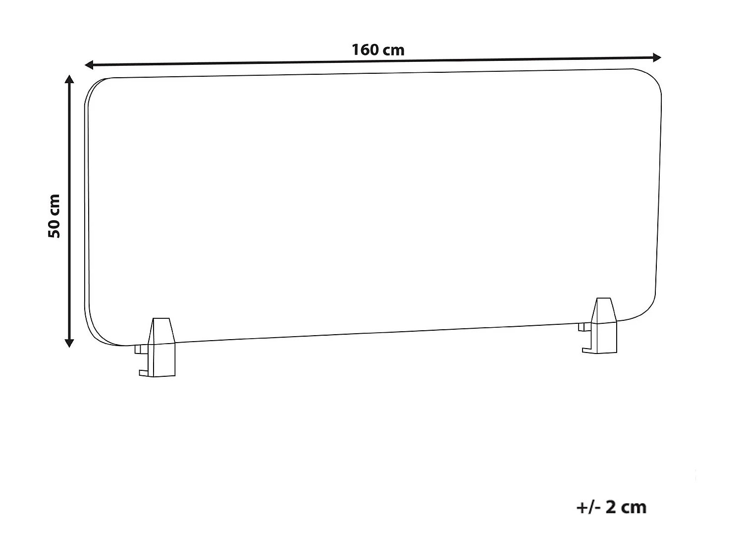 Séparateur de bureau 160 x 50 cm vert SPLIT