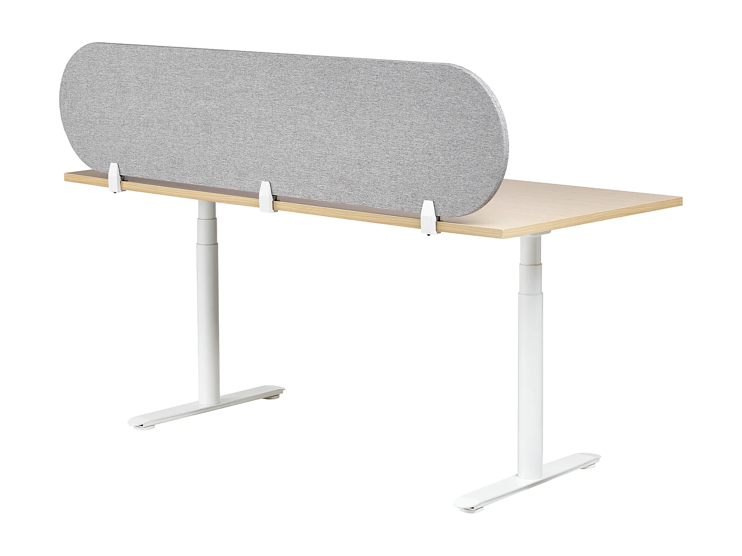 Séparateur de bureau 180 x 40 cm gris clair SPARKY