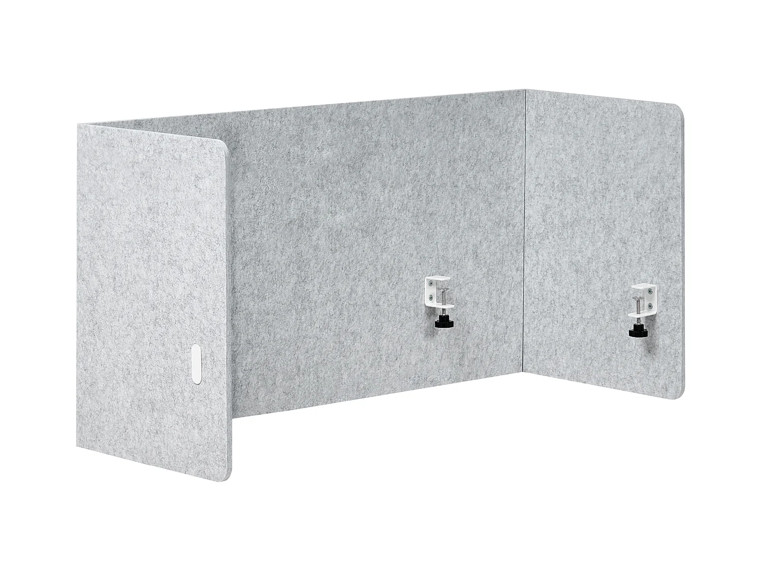 Séparateur de bureau 120 x 60 cm gris SOLOA