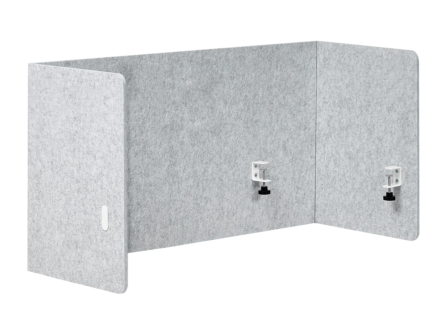 Séparateur de bureau 120 x 60 cm gris SOLOA