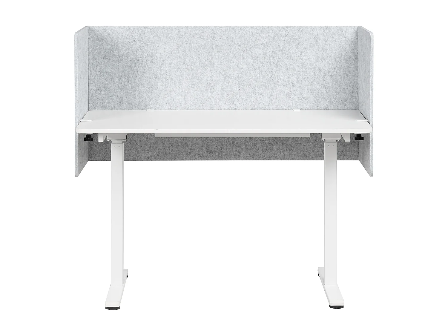 Séparateur de bureau 120 x 60 cm gris SOLOA