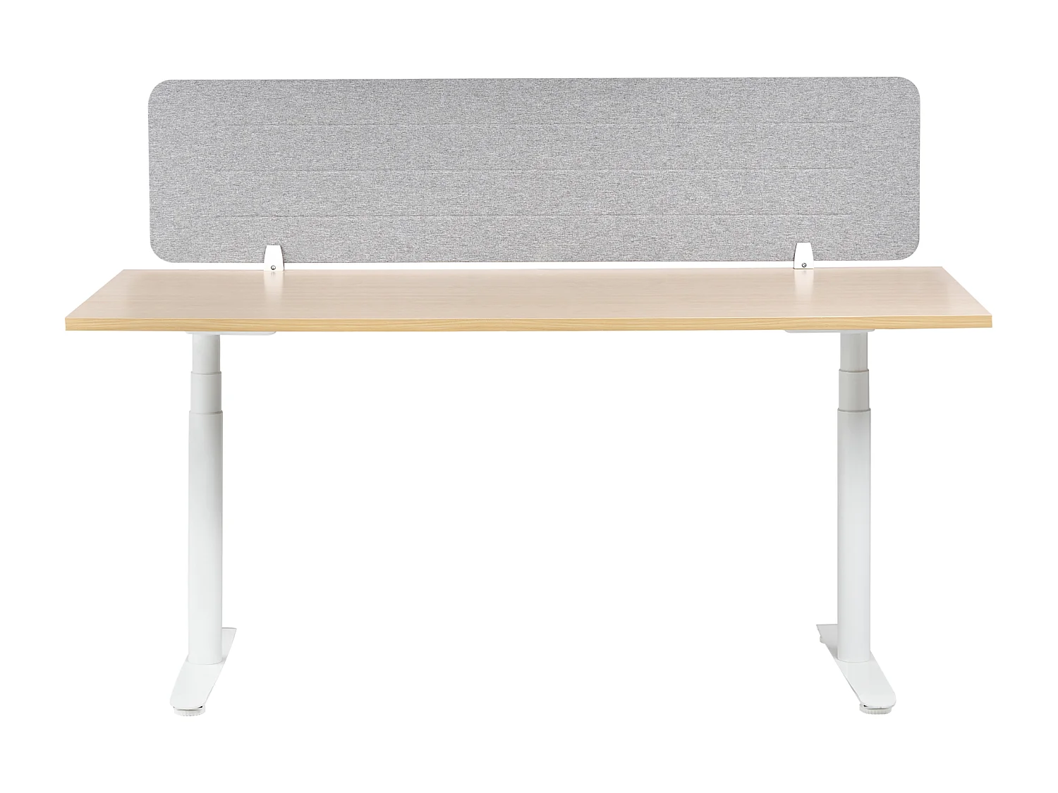 Séparateur de bureau 160 x 40 cm gris clair ZIGGY