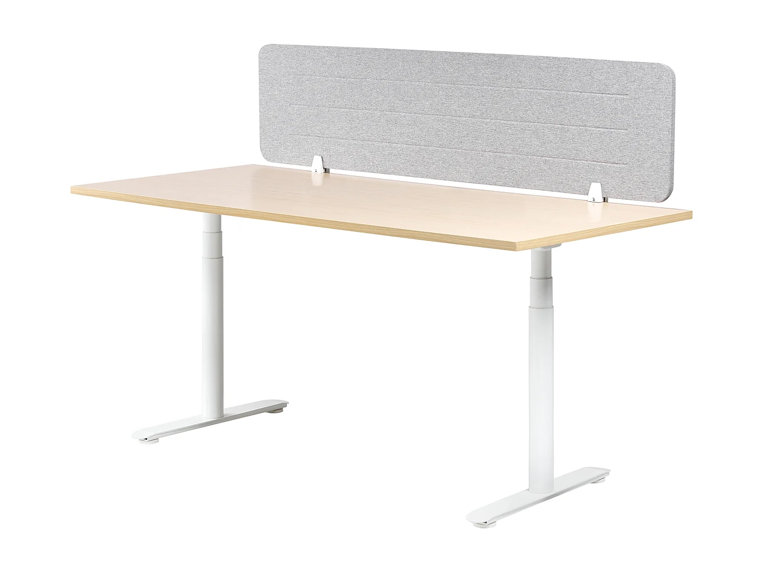 Séparateur de bureau 160 x 40 cm gris clair ZIGGY