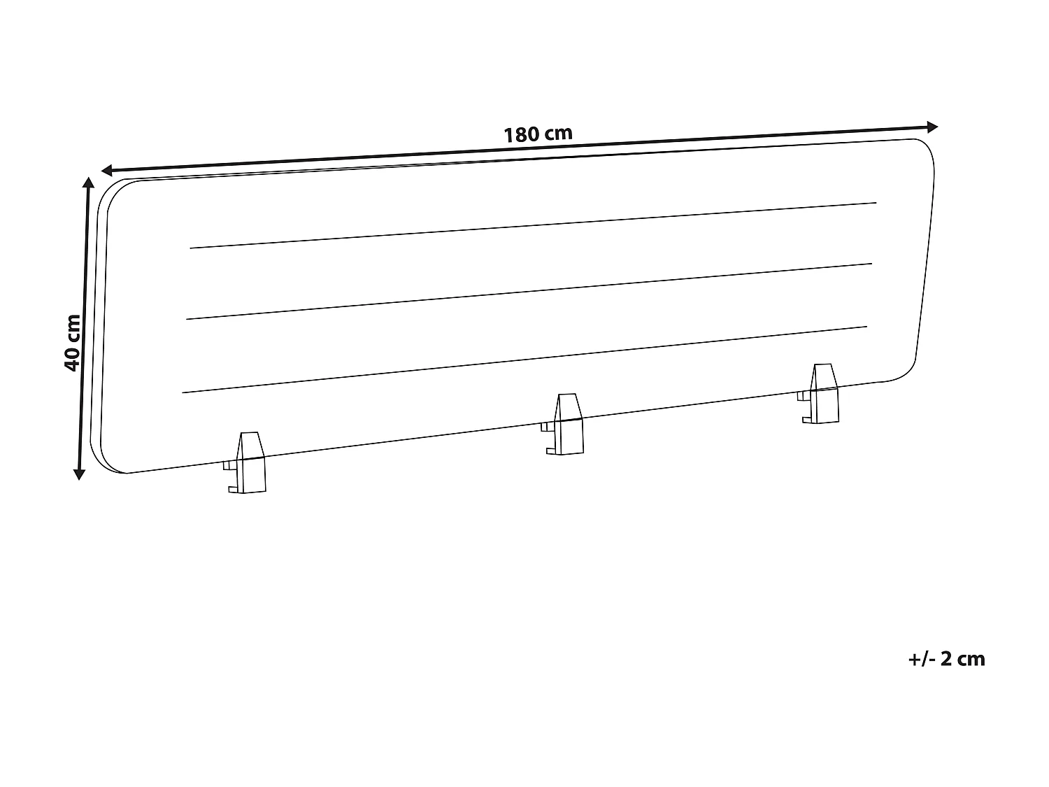 Cloison amovible de bureau ZIGGY Gris clair