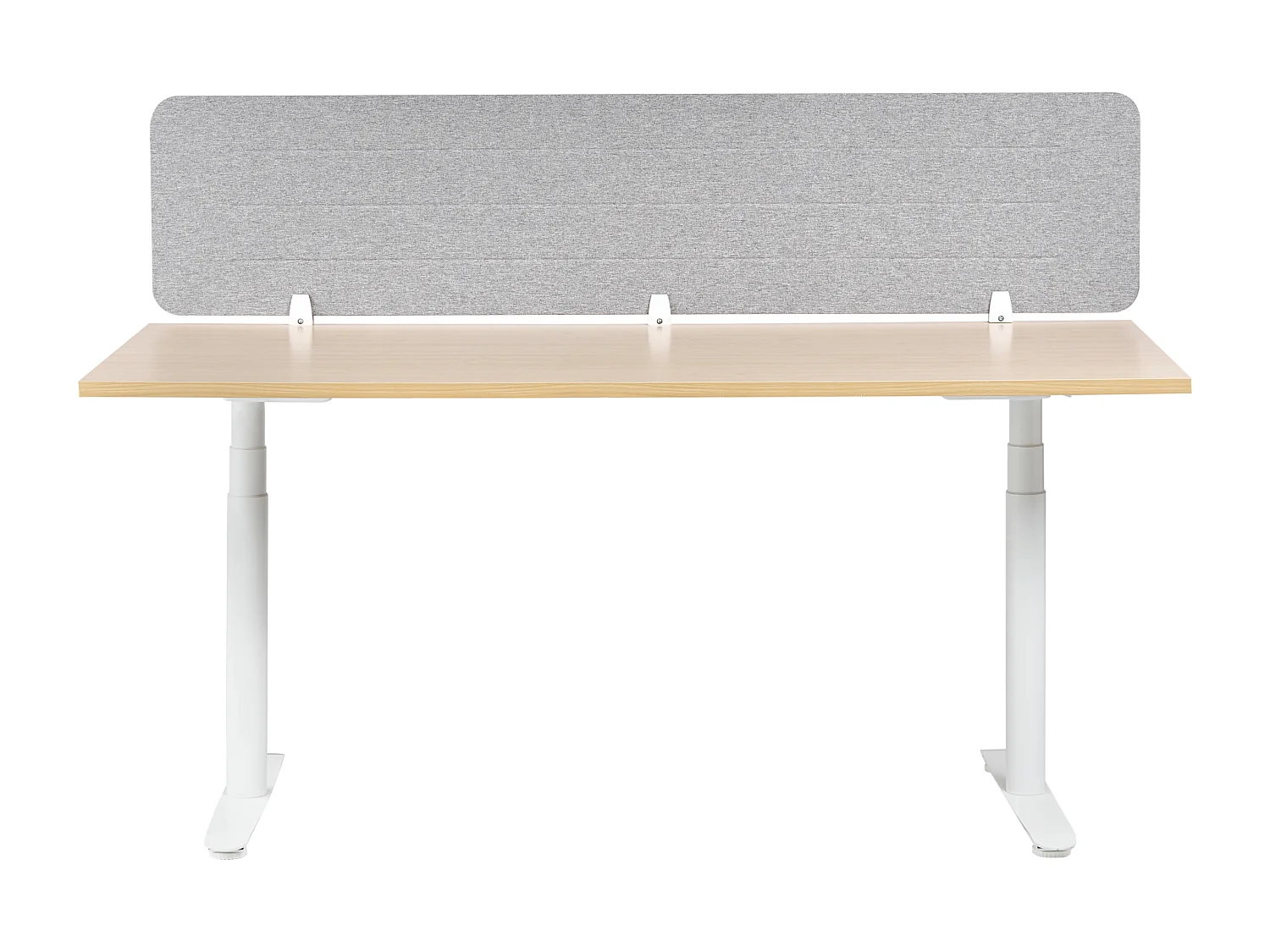 Séparateur de bureau 180 x 40 cm gris clair ZIGGY