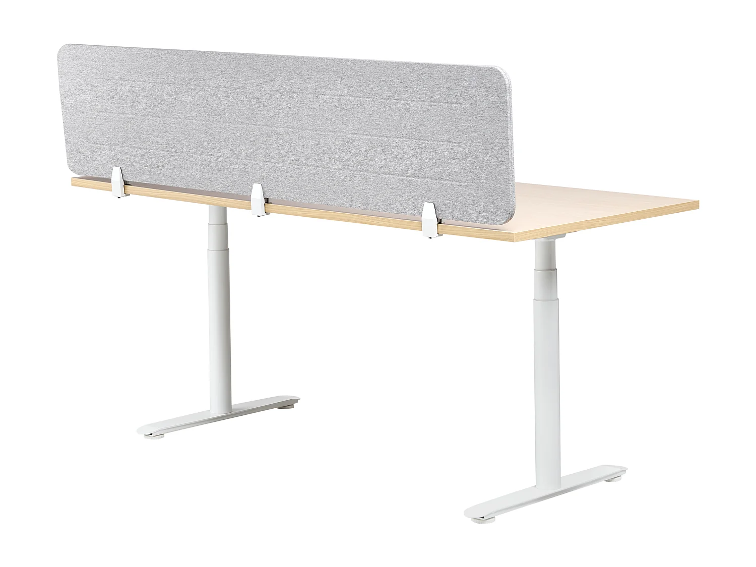 Séparateur de bureau 180 x 40 cm gris clair ZIGGY