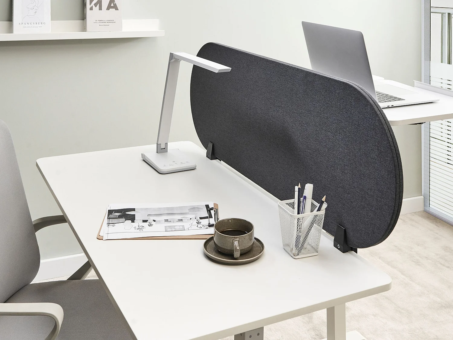 Cloison amovible de bureau SPARKY Gris foncé