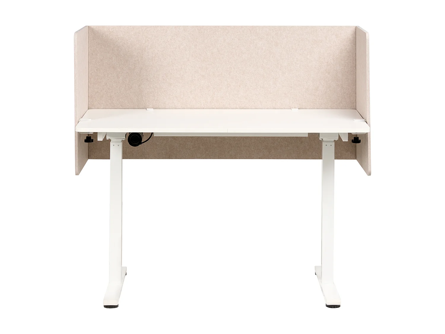 Séparateur de bureau 120 x 60 cm beige SOLOA