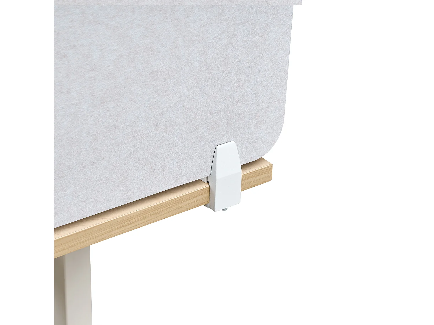 Séparateur de bureau 160 x 50 cm blanc cassé SPLIT