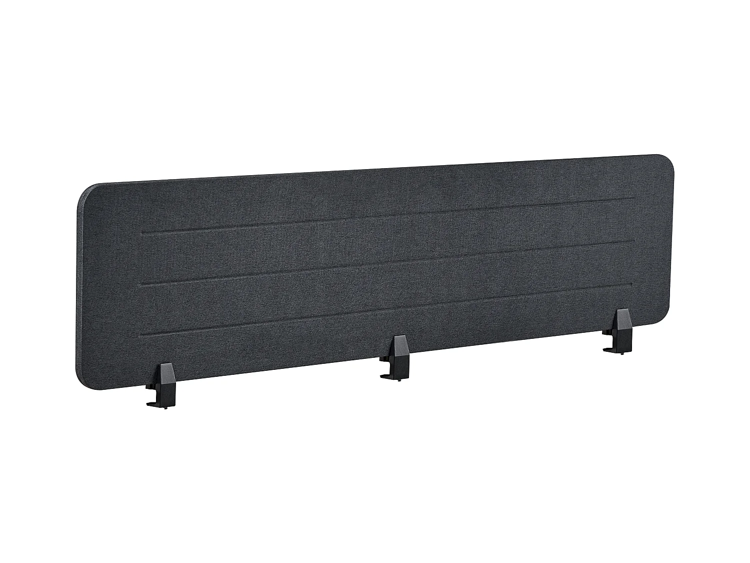 Séparateur de bureau 180 x 40 cm gris foncé ZIGGY