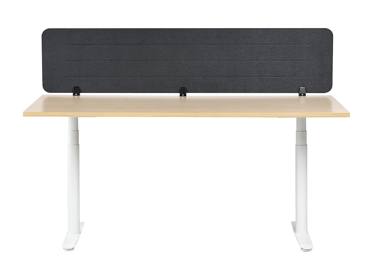 Séparateur de bureau 180 x 40 cm gris foncé ZIGGY