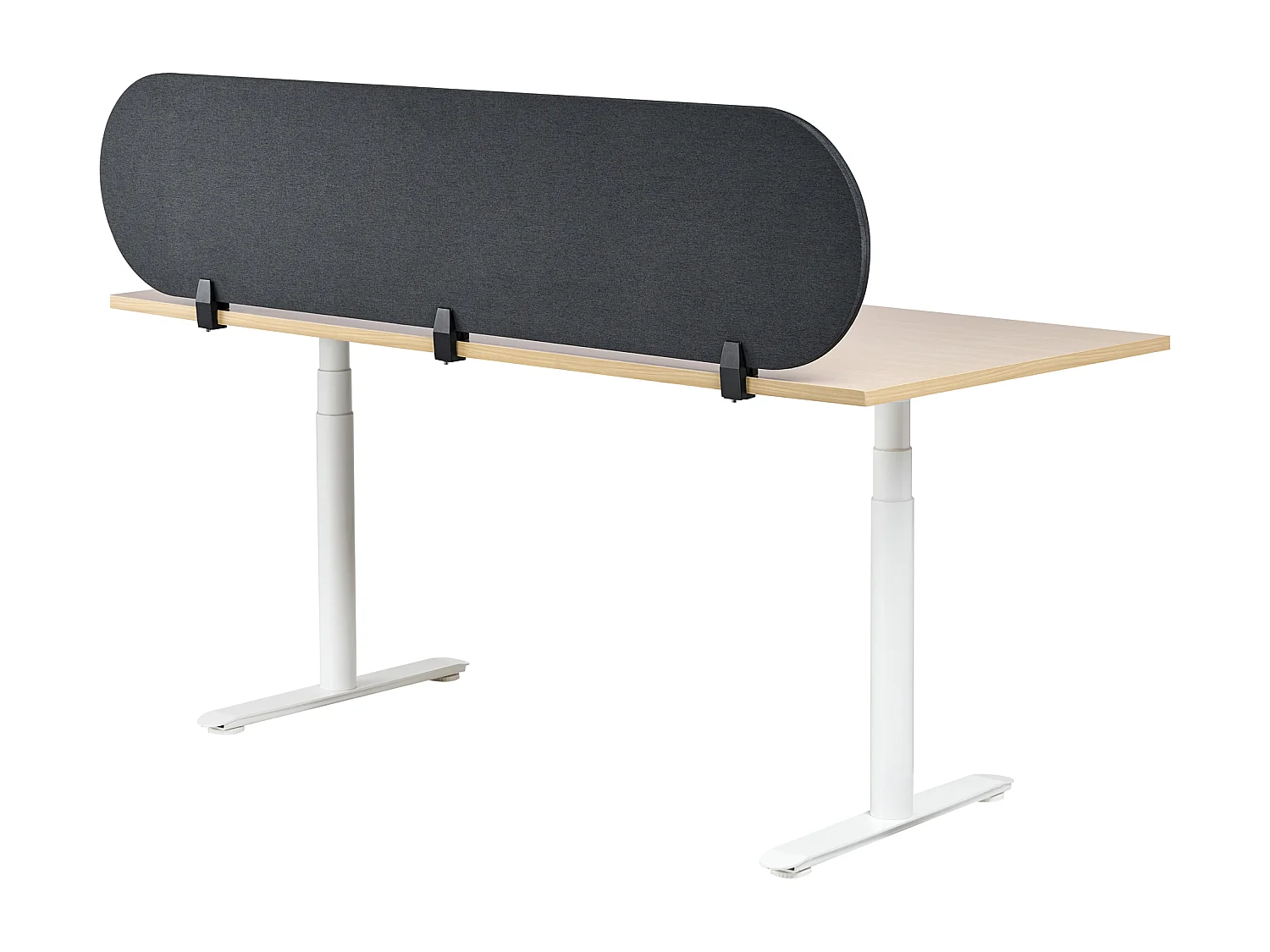 Séparateur de bureau 180 x 40 cm gris foncé SPARKY